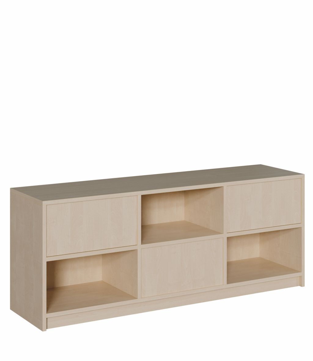 K Raumteilerschrank 60 cm, 6 wechselseitige Fächer